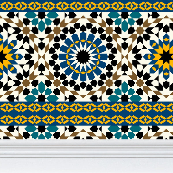Repeat Pattern Wallpaper Moroccan Tile Design