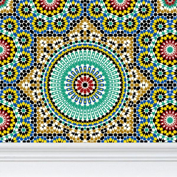 Repeat Pattern Wallpaper Moroccan Tile Design - Souvenirs | Tours | Hotels | Restaurants