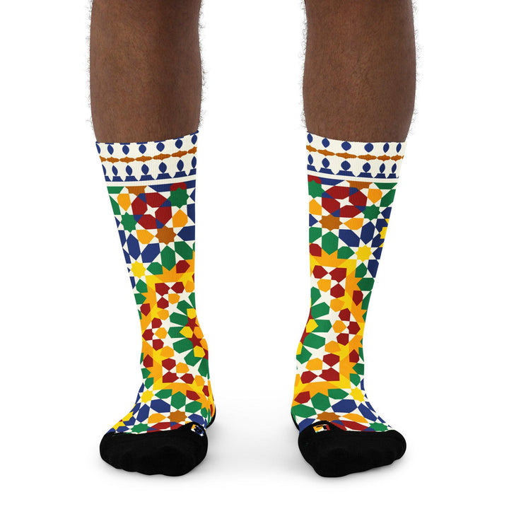 Colorful Basketball socks Moroccan Tile Design - Souvenirs | Tours | Hotels | Restaurants