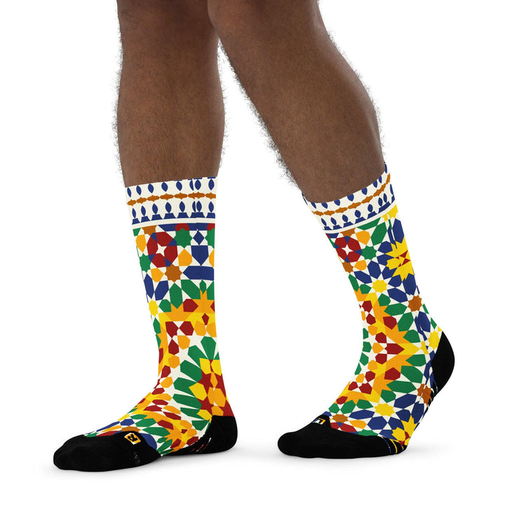 Colorful Basketball socks Moroccan Tile Design - Souvenirs | Tours | Hotels | Restaurants